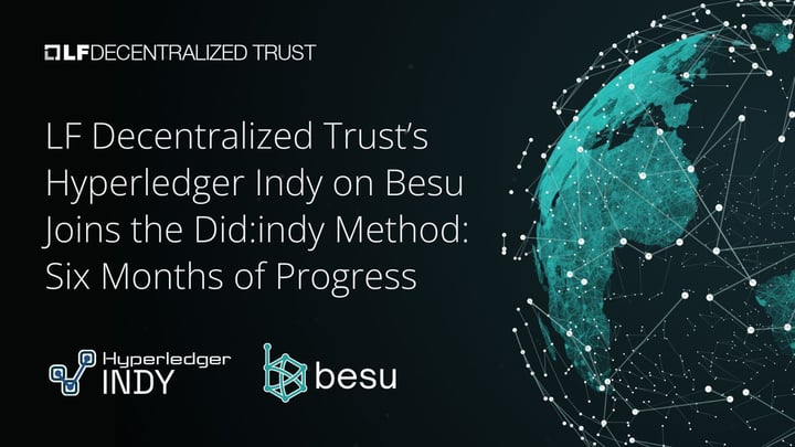 LF Decentralized Trust’s Hyperledger Indy on Besu Joins the Did:indy Method: Six Months of Progress