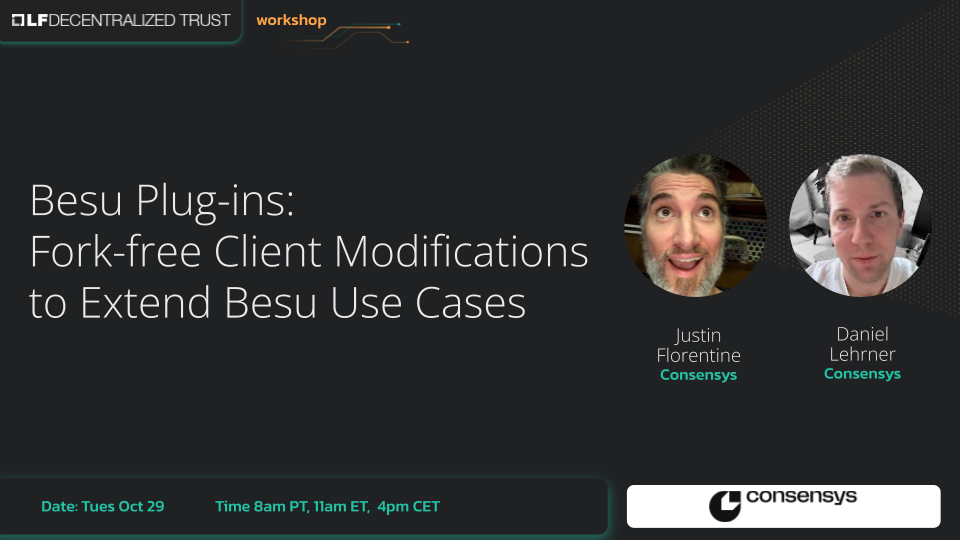 Besu Plug-ins: Fork-free Client Modifications to Extend Besu Use Cases