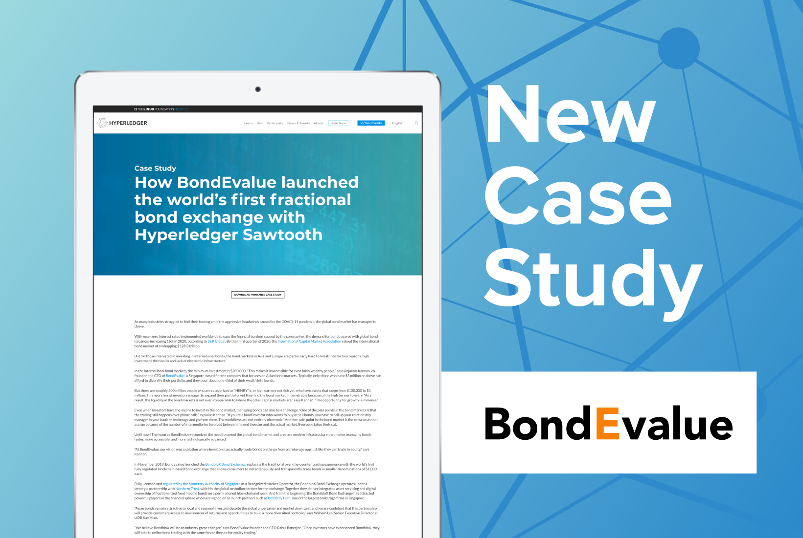 BondEvalue Upends the Global Bond Market Using Hyperledger Sawtooth