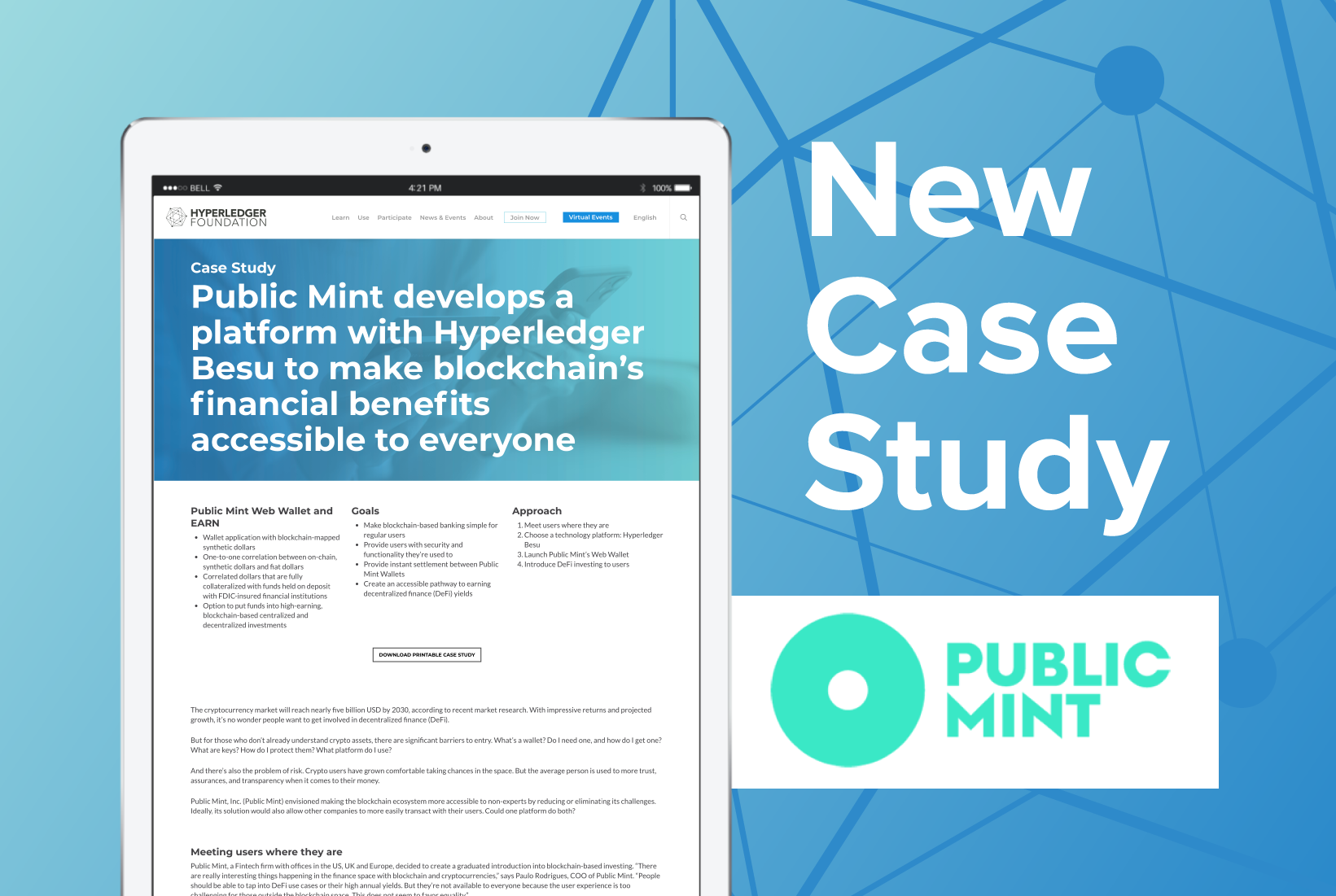 Public Mint Lowers Barrier to Entry for Blockchain-Based Investing and DeFi with Hyperledger Besu