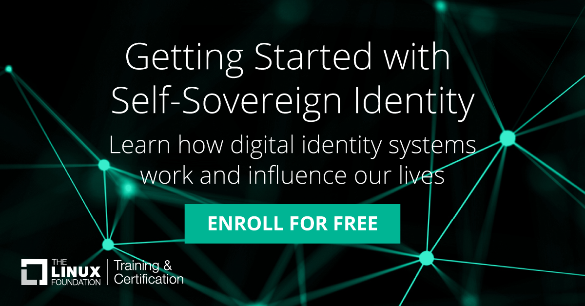 Learn the Fundamentals of Self-Sovereign Identity in Free Online Training Course