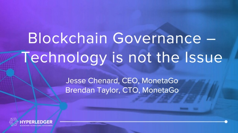 Blockchain Governance – Technology is Not the Issue